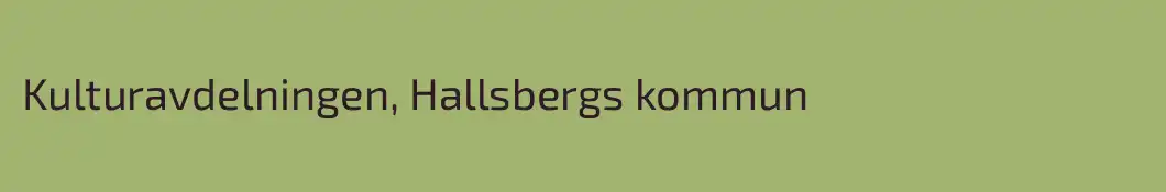 Kulturavdelningen, Hallsbergs kommun